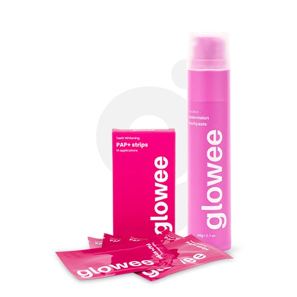 Glowee výhodný set zubní pasty a PAP+ bělicích pásků