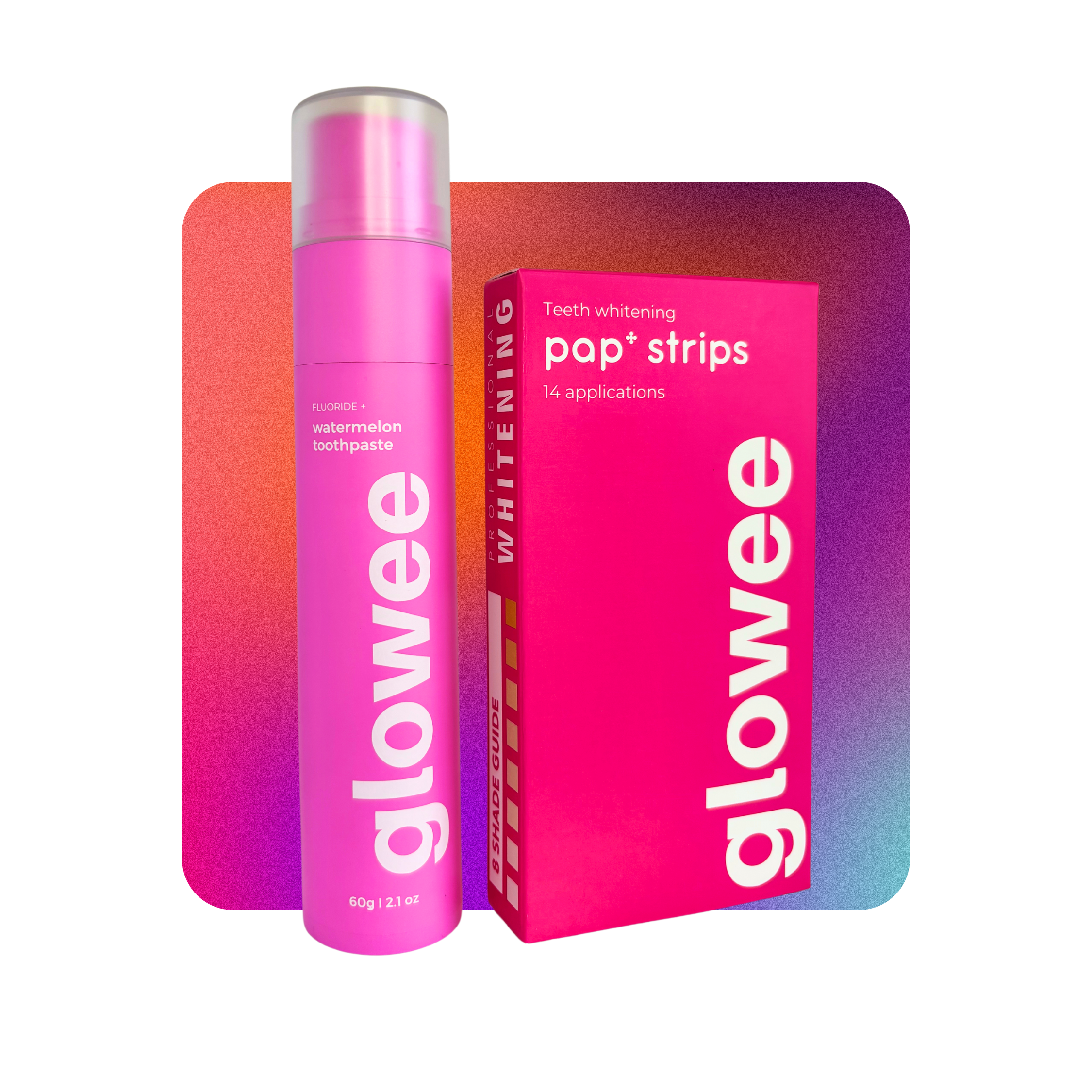 Glowee výhodný set zubní pasty a PAP+ bělicích pásků
