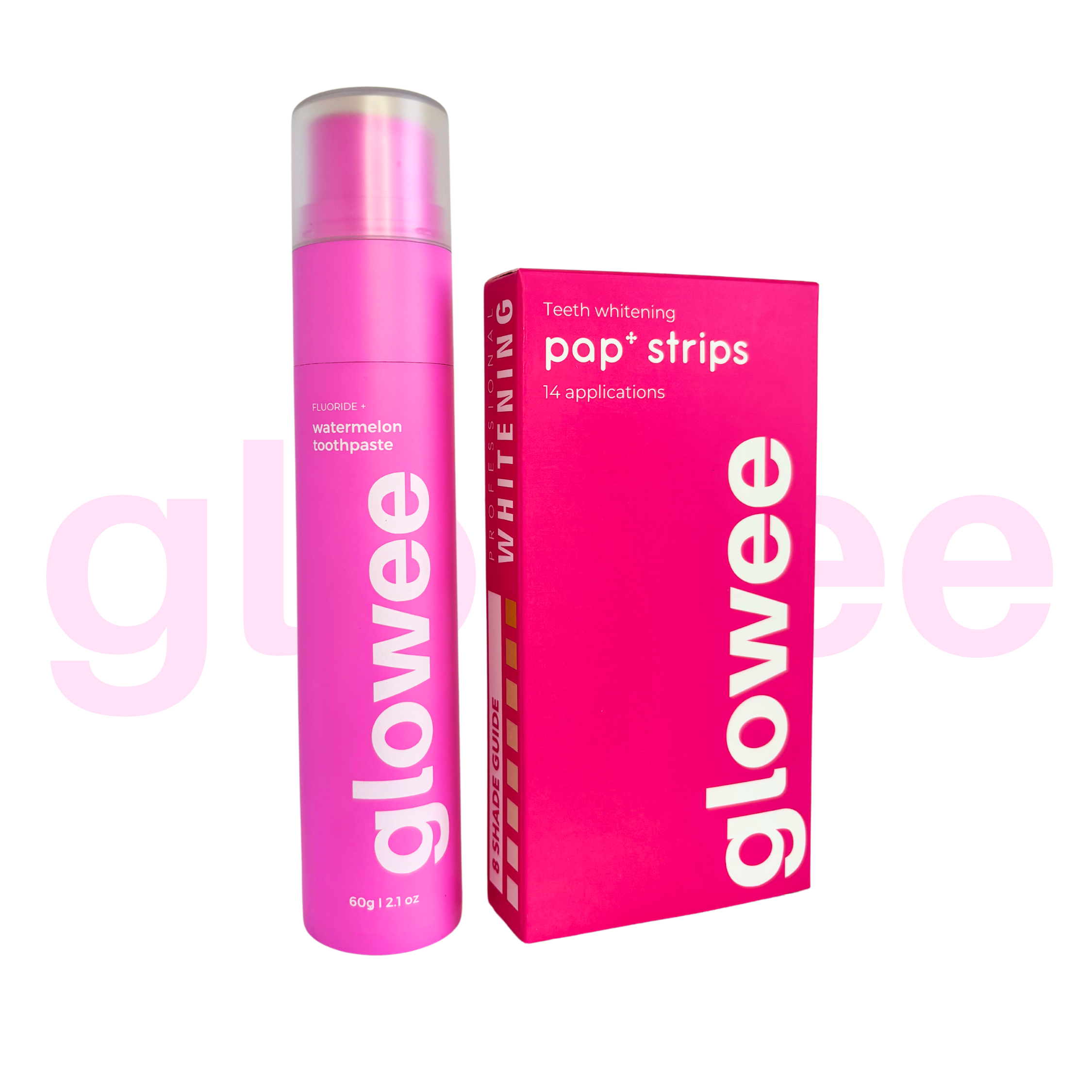 Glowee výhodný set zubní pasty a PAP+ bělicích pásků